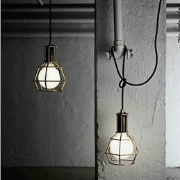 Wisząca lampa metalowa Country Galwanizowana Garaż