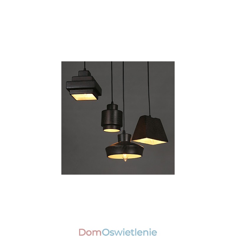 Amerykański wiejski retro szklany żyrandol zardzewiały siedzący droplight