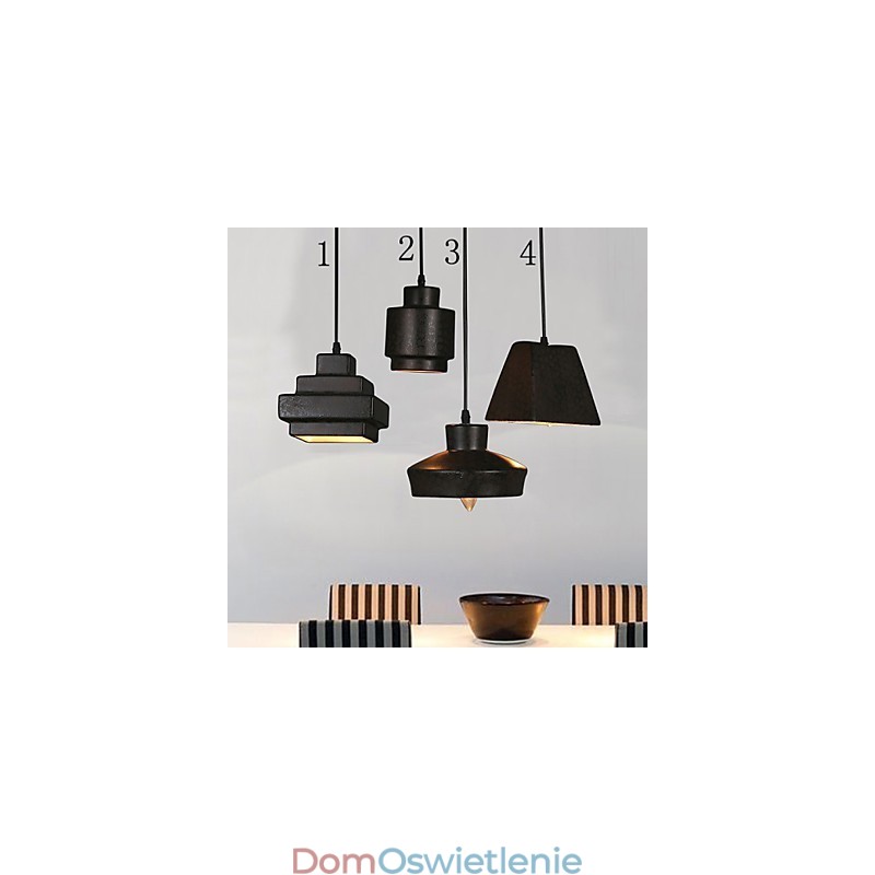 Amerykański wiejski retro szklany żyrandol zardzewiały siedzący droplight