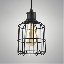 Edison Vintage Light Lampa wisząca Żyrandol Klatka Abażur