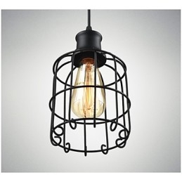 Edison Vintage Light Lampa wisząca Żyrandol Klatka Abażur