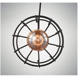 Edison Vintage Light Lampa wisząca Żyrandol Klatka Abażur