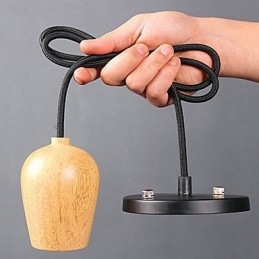 Styl wiejski Mini Inne Drewno Bambus Wisząca lampa Garaż
