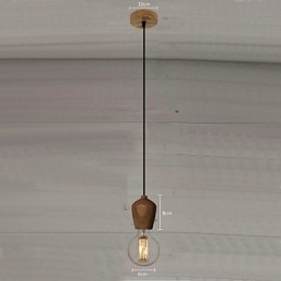 Styl wiejski Mini Inne Drewno Bambus Wisząca lampa Garaż