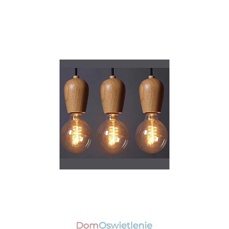 Styl wiejski Mini Inne Drewno Bambus Wisząca lampa Garaż