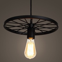 Lampy wiszące Loft Retro Amerykański wiejski kuty żelazny żyrandol w stylu industrialnym koło
