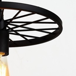 Lampy wiszące Loft Retro Amerykański wiejski kuty żelazny żyrandol w stylu industrialnym koło