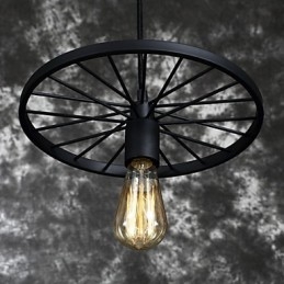 Lampy wiszące Loft Retro Amerykański wiejski kuty żelazny żyrandol w stylu industrialnym koło
