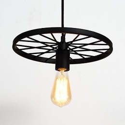 Lampy wiszące Loft Retro Amerykański wiejski kuty żelazny żyrandol w stylu industrialnym koło