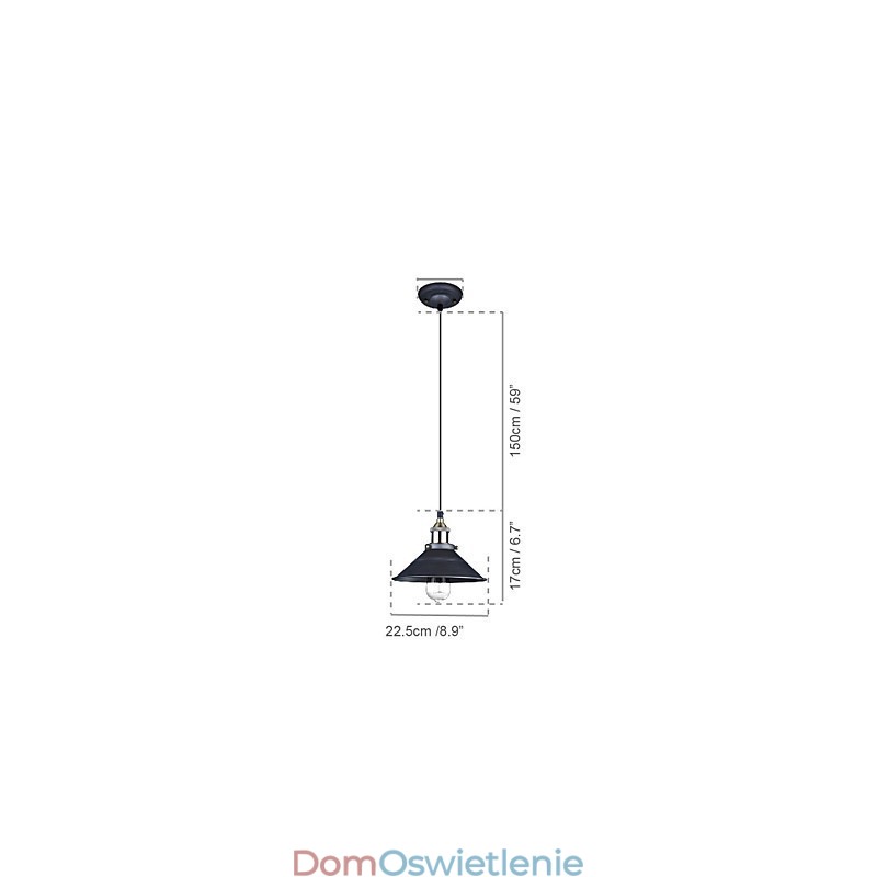 Lampy wiszące Tradycyjne Klasyczne Vintage Retro Metalowe