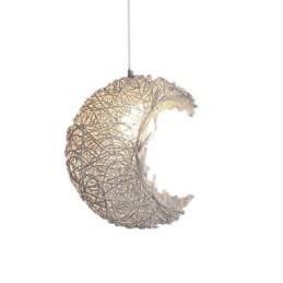 Nowoczesna, wiejska lampa Cany Art Woven Rattan Single Head Droplight