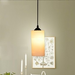 Okrągła prosta szklana lampa typu droplight z pojedynczą głowicą