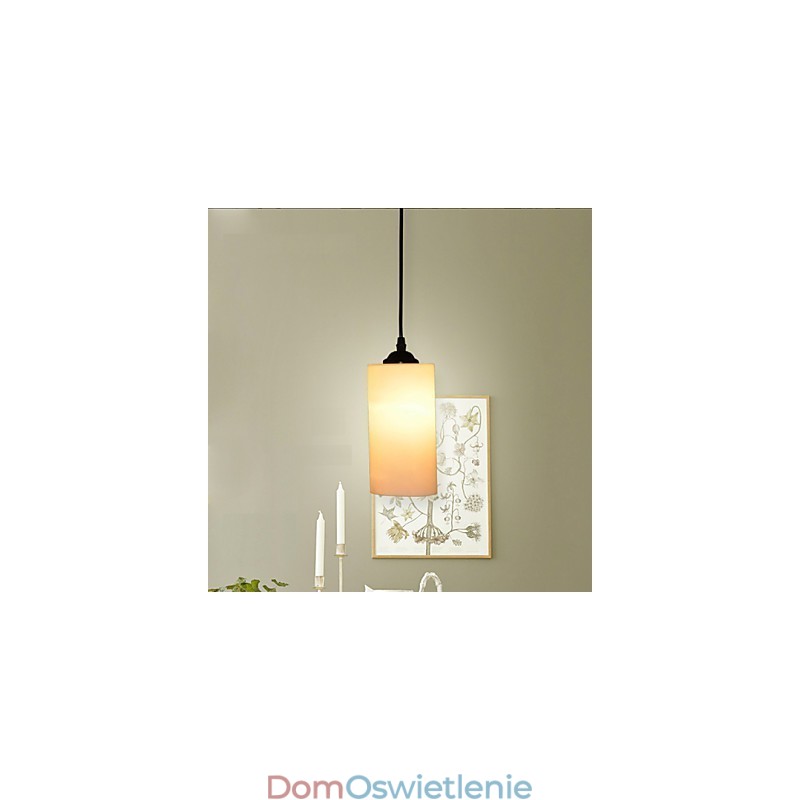 Okrągła prosta szklana lampa typu droplight z pojedynczą głowicą