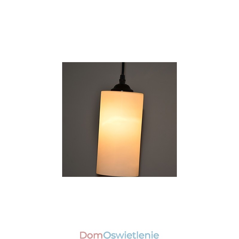Okrągła prosta szklana lampa typu droplight z pojedynczą głowicą