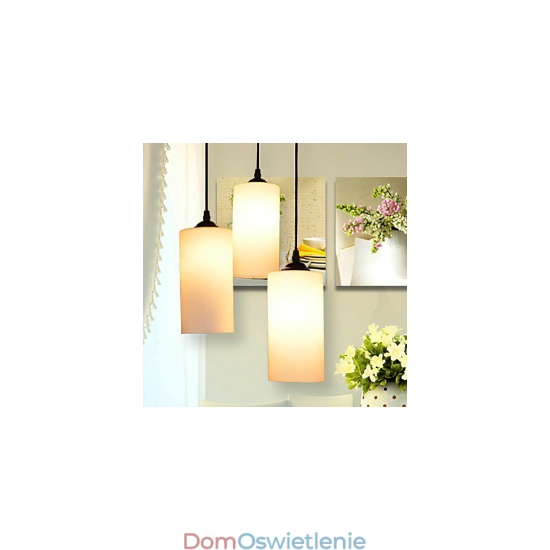Okrągła prosta szklana lampa typu droplight z pojedynczą głowicą