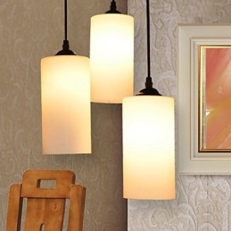Okrągła prosta szklana lampa typu droplight z pojedynczą głowicą