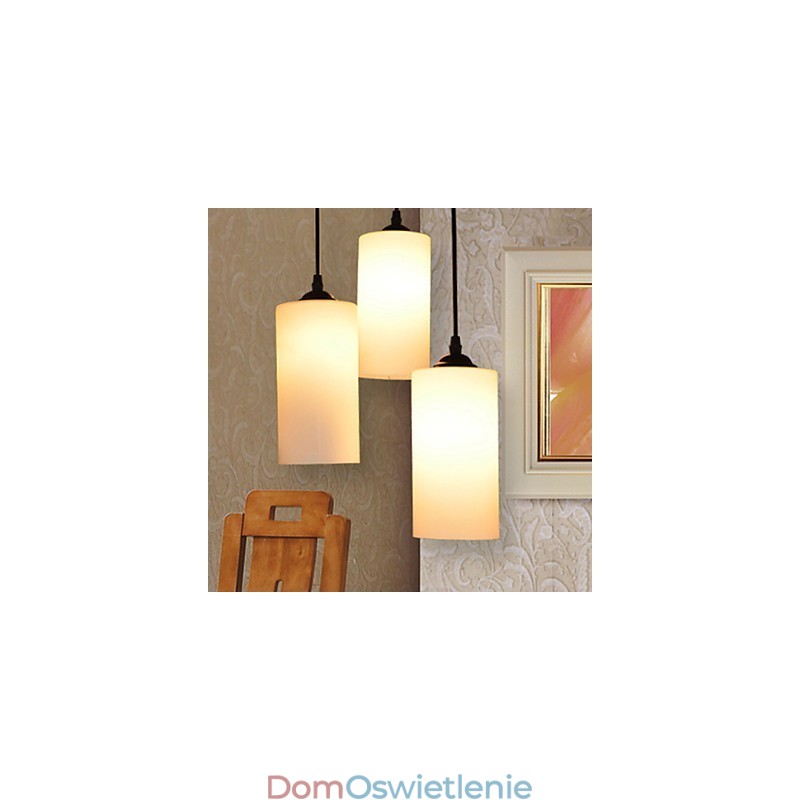 Okrągła prosta szklana lampa typu droplight z pojedynczą głowicą