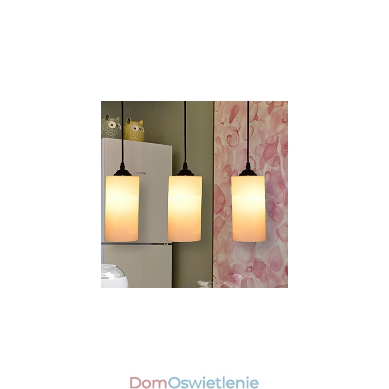 Okrągła prosta szklana lampa typu droplight z pojedynczą głowicą