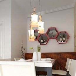 Kreatywna ciepła linia powietrza liście lampa droplight światło