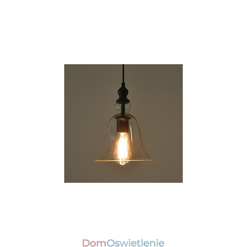 Vintage Industrial Retro Szklany Żyrandol Kreatywna Minimalistyczna Lampa Nocna Przezroczysty Kolor