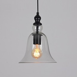 Vintage Industrial Retro Szklany Żyrandol Kreatywna Minimalistyczna Lampa Nocna Przezroczysty Kolor
