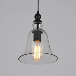 Vintage Industrial Retro Szklany Żyrandol Kreatywna Minimalistyczna Lampa Nocna Przezroczysty Kolor