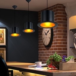 Retro Malowanie Metalowa Lampa Wisząca Garaż