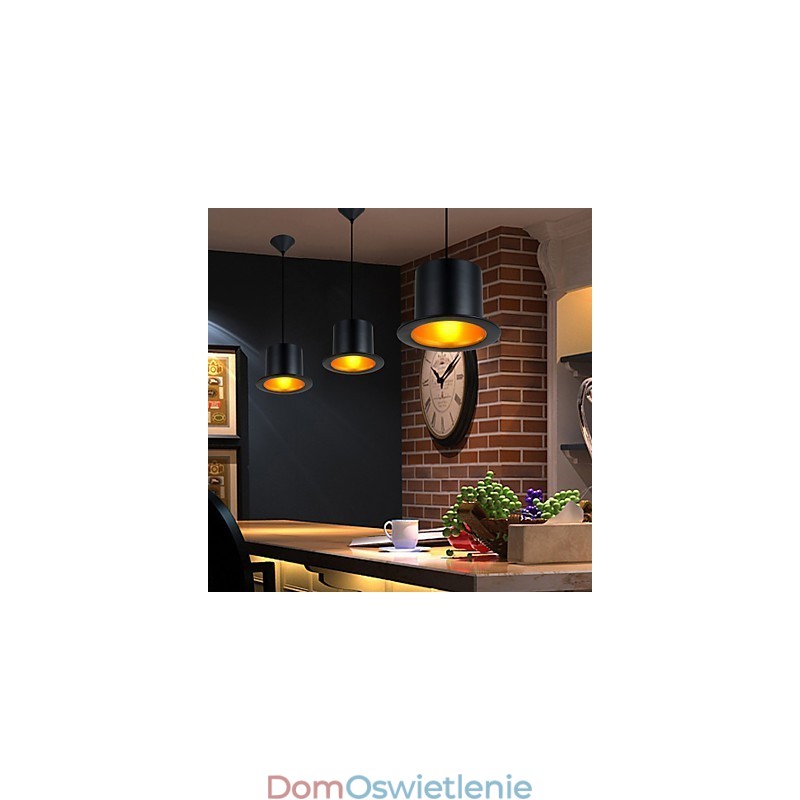 Retro Malowanie Metalowa Lampa Wisząca Garaż