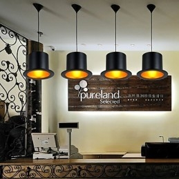 Retro Malowanie Metalowa Lampa Wisząca Garaż