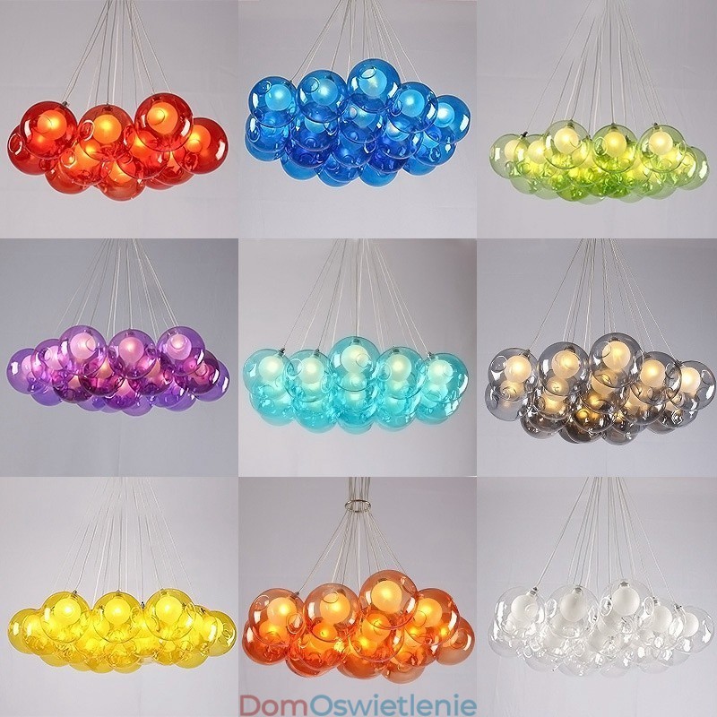 Kreatywna lampa w kształcie rybki w stylu nordyckim, przywracająca dawne sposoby, szklana, kreatywna lampa wisząca Droplight (Jeśli zamówisz wiele szklanych kul, zostanie dostarczona z jedną zawieszką) (Wybierz ilość i kolor szklanej kuli poniżej)