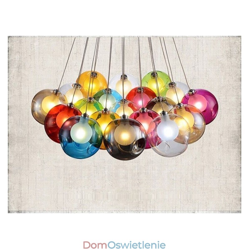 Kreatywna lampa w kształcie rybki w stylu nordyckim, przywracająca dawne sposoby, szklana, kreatywna lampa wisząca Droplight (Jeśli zamówisz wiele szklanych kul, zostanie dostarczona z jedną zawieszką) (Wybierz ilość i kolor szklanej kuli poniżej)
