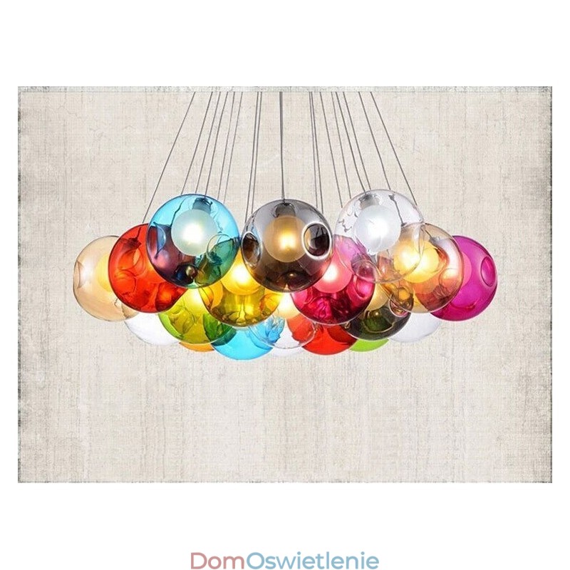 Kreatywna lampa w kształcie rybki w stylu nordyckim, przywracająca dawne sposoby, szklana, kreatywna lampa wisząca Droplight (Jeśli zamówisz wiele szklanych kul, zostanie dostarczona z jedną zawieszką) (Wybierz ilość i kolor szklanej kuli poniżej)