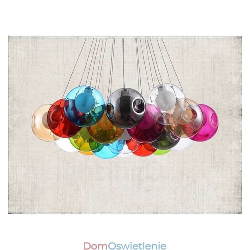 Kreatywna lampa w kształcie rybki w stylu nordyckim, przywracająca dawne sposoby, szklana, kreatywna lampa wisząca Droplight (Jeśli zamówisz wiele szklanych kul, zostanie dostarczona z jedną zawieszką) (Wybierz ilość i kolor szklanej kuli poniżej)
