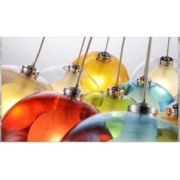 Kreatywna lampa w kształcie rybki w stylu nordyckim, przywracająca dawne sposoby, szklana, kreatywna lampa wisząca Droplight (Jeśli zamówisz wiele szklanych kul, zostanie dostarczona z jedną zawieszką) (Wybierz ilość i kolor szklanej kuli poniżej)