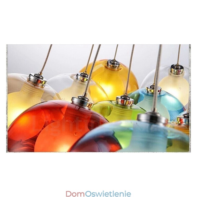 Kreatywna lampa w kształcie rybki w stylu nordyckim, przywracająca dawne sposoby, szklana, kreatywna lampa wisząca Droplight (Jeśli zamówisz wiele szklanych kul, zostanie dostarczona z jedną zawieszką) (Wybierz ilość i kolor szklanej kuli poniżej)
