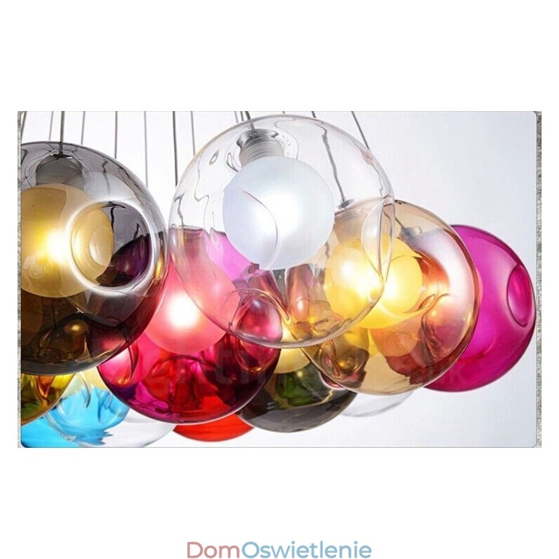 Kreatywna lampa w kształcie rybki w stylu nordyckim, przywracająca dawne sposoby, szklana, kreatywna lampa wisząca Droplight (Jeśli zamówisz wiele szklanych kul, zostanie dostarczona z jedną zawieszką) (Wybierz ilość i kolor szklanej kuli poniżej)