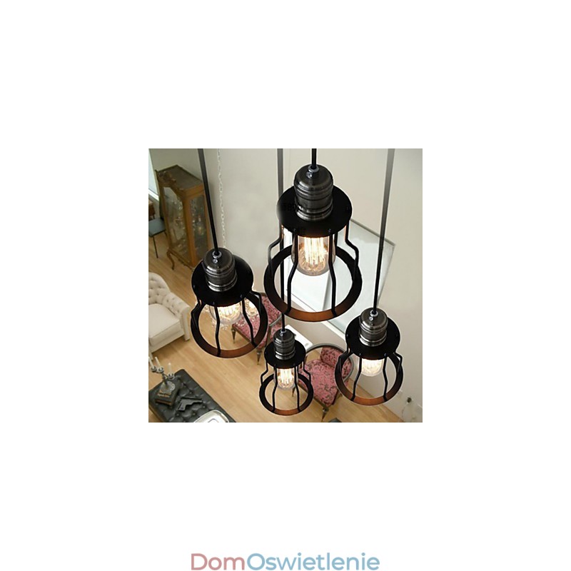 Tradycyjny Klasyczny Styl Vintage Mini Malowanie Wisząca Lampa