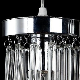 Nowoczesna współczesna kryształowa chromowana metalowa lampa wisząca