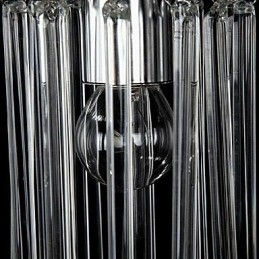 Nowoczesna współczesna kryształowa chromowana metalowa lampa wisząca