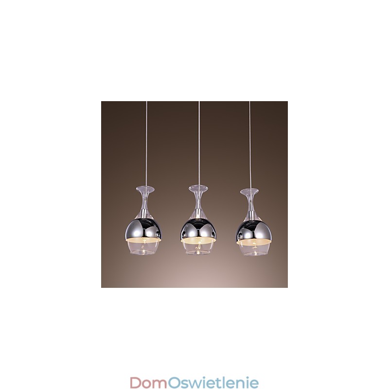 Nowoczesna kreatywna lampa wisząca z 3 światłami w kształcie kielicha