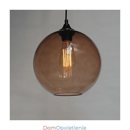 Nowoczesna lampa wisząca ze szkła w okrągłym brązowym kształcie bańki Nowoczesna lampa wisząca ze szkła w okrągłym brązowym kształcie bańki