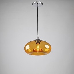 Nowoczesna charakterystyczna lampa wisząca 1 z przezroczystym kloszem