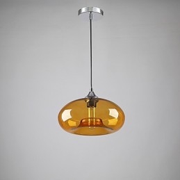 Nowoczesna charakterystyczna lampa wisząca 1 z przezroczystym kloszem