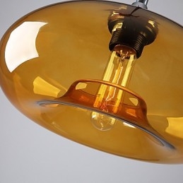 Nowoczesna charakterystyczna lampa wisząca 1 z przezroczystym kloszem