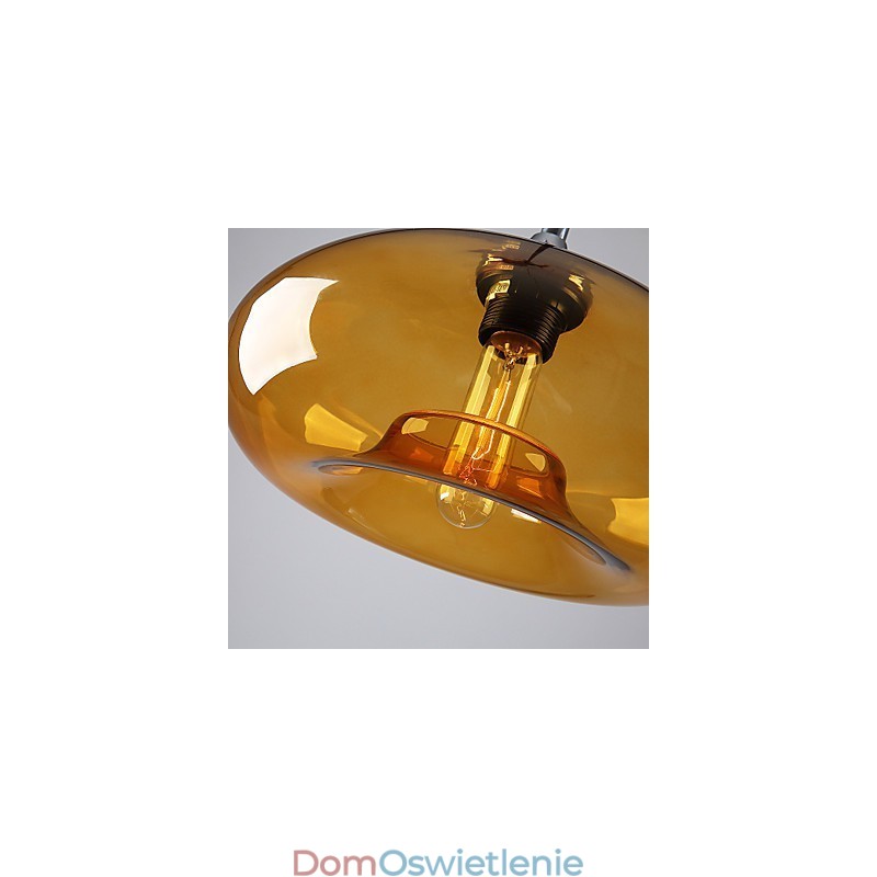 Nowoczesna charakterystyczna lampa wisząca 1 z przezroczystym kloszem
