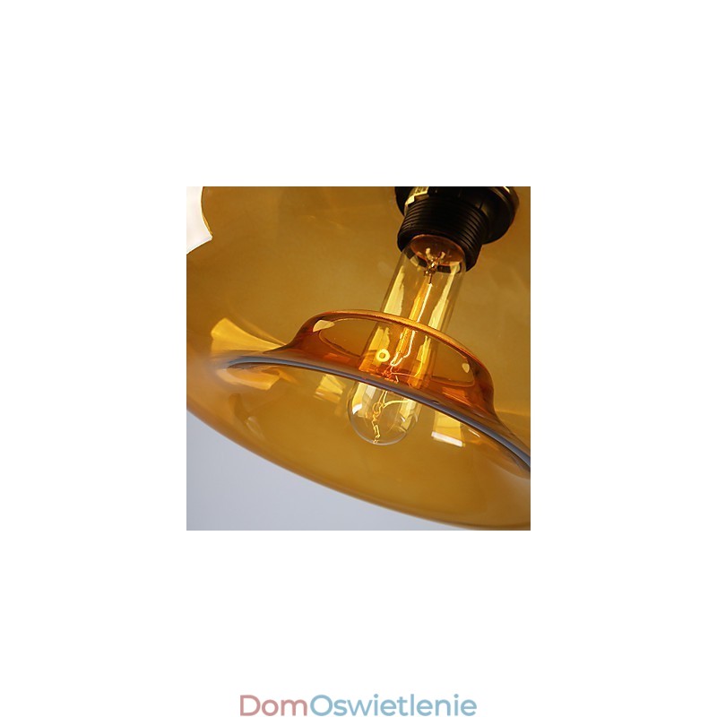 Nowoczesna charakterystyczna lampa wisząca 1 z przezroczystym kloszem