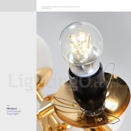 8-punktowy nowoczesny żyrandol z kloszem szklanym