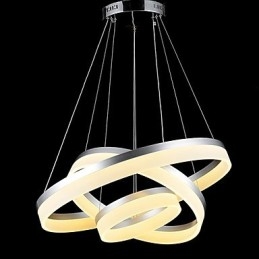Okrągła lampa wisząca Nowoczesne lampy akrylowe Oświetlenie Luksusowe trzy pierścienie Lampy sufitowe Oprawy