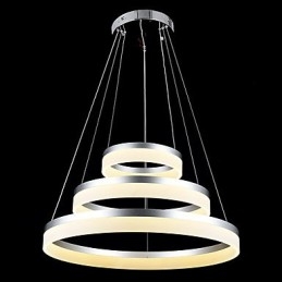 Okrągła lampa wisząca Nowoczesne lampy akrylowe Oświetlenie Luksusowe trzy pierścienie Lampy sufitowe Oprawy