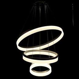 Okrągła lampa wisząca Nowoczesne lampy akrylowe Oświetlenie Luksusowe trzy pierścienie Lampy sufitowe Oprawy